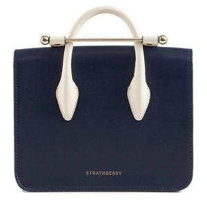 Strathberry MC Mini - Tri Colour Burgundy/Navy/Vanilla